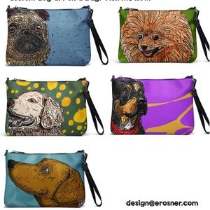 I will illustrate your dog and print it on a purse.